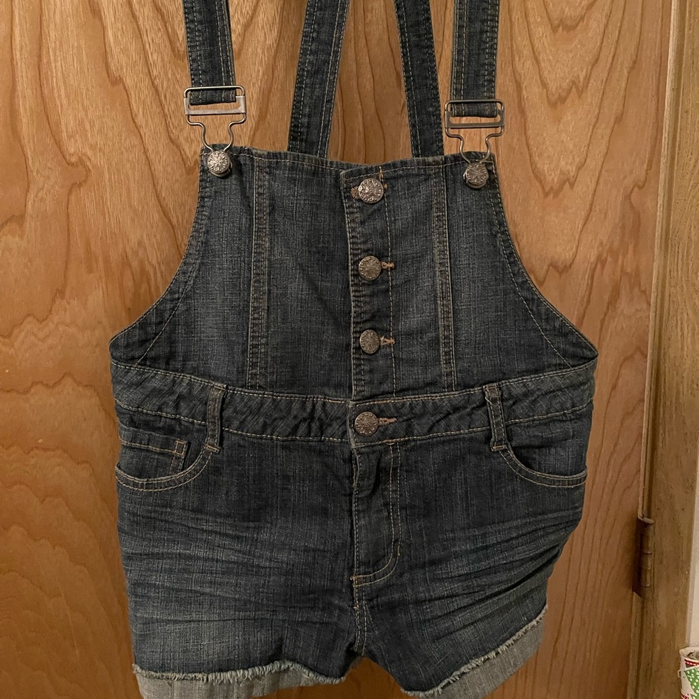 Overall suspended Jean shorts